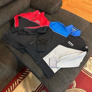 Bundle of 2 Fila Italian Red and Blue Black Striped Jacket Size L (14/16)